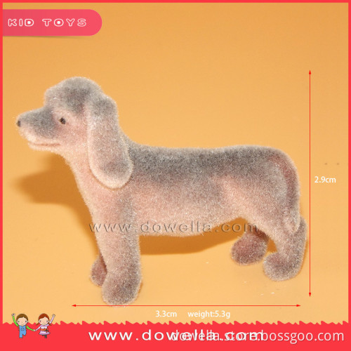 promotion item plastic flocking dog toy for kids